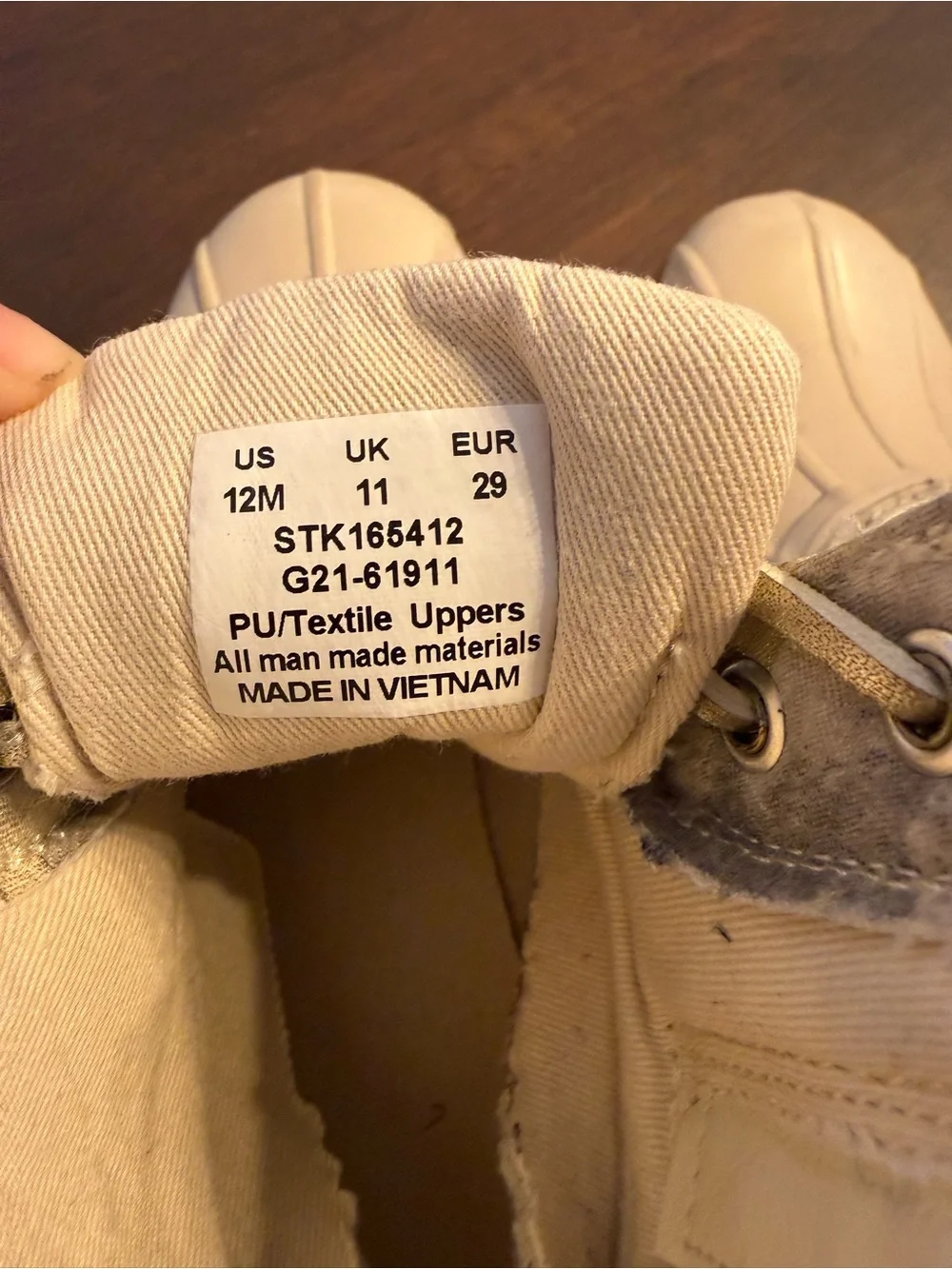 Sperry Light Beige and Gray Waterproof Duck Boots